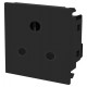 5Amp Euro Module Socket in Black with Bespoke Brown Option